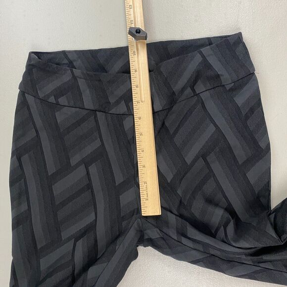 Soft Surroundings Crop Pants PS Black Geometric Notch Ankle Pull On Petite Small - Picture 8 of 13